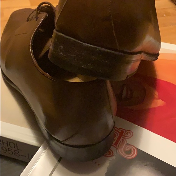 GUCCI Lace up wingtip shoe in brown. - Picture 4 of 6